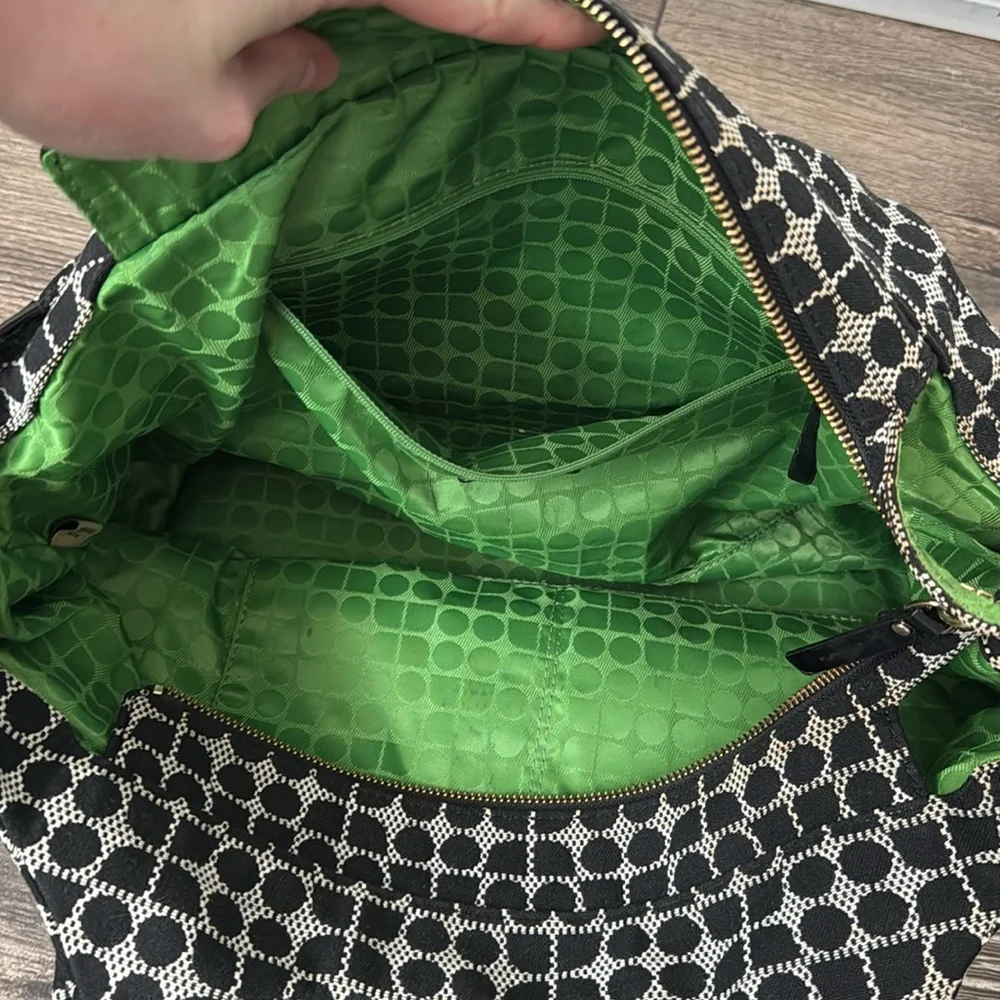 kate spade Black and White Patterned Tote